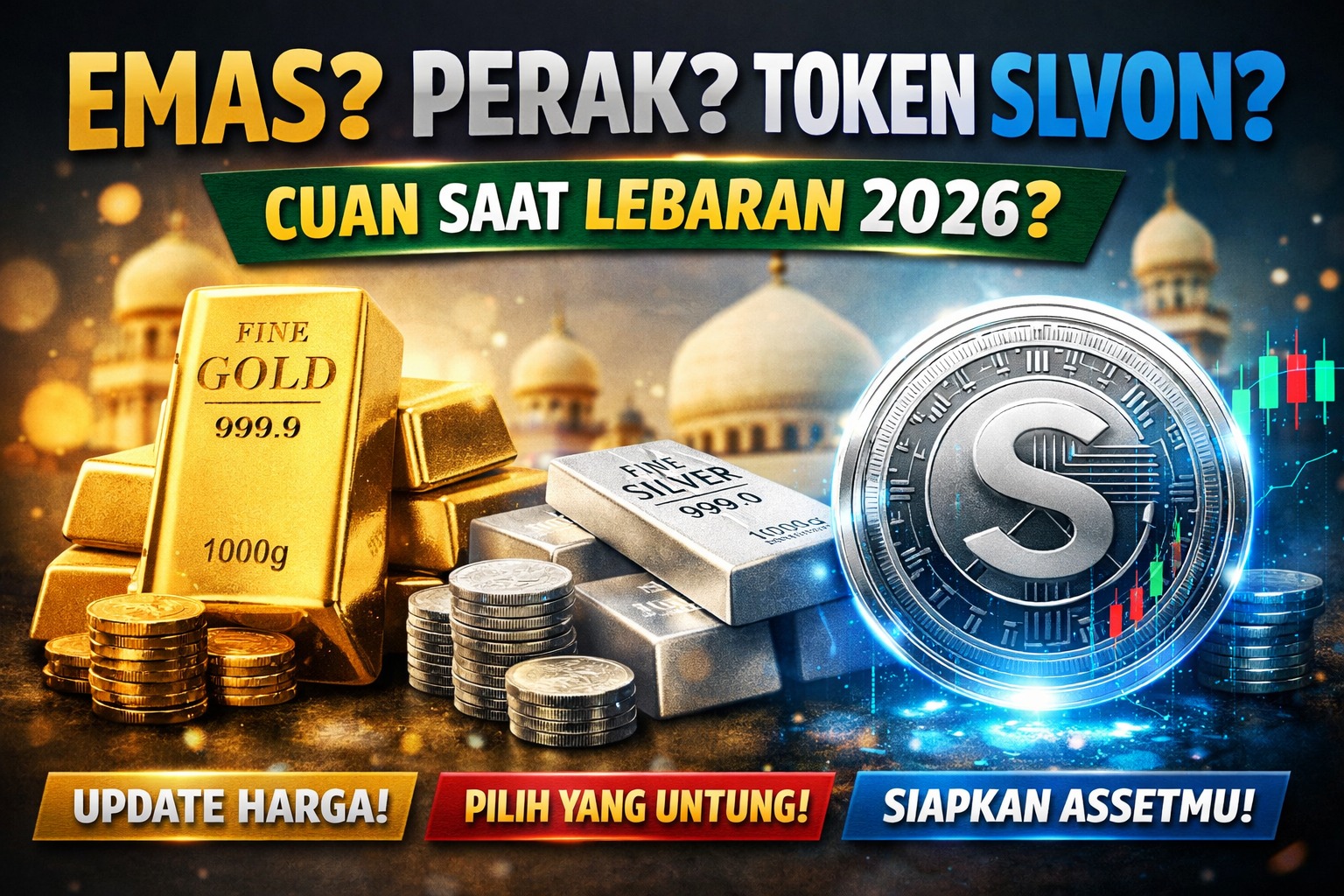 Update Harga Emas, Perak & Token SLVON (Perak Digital) Menjelang Lebaran 2026